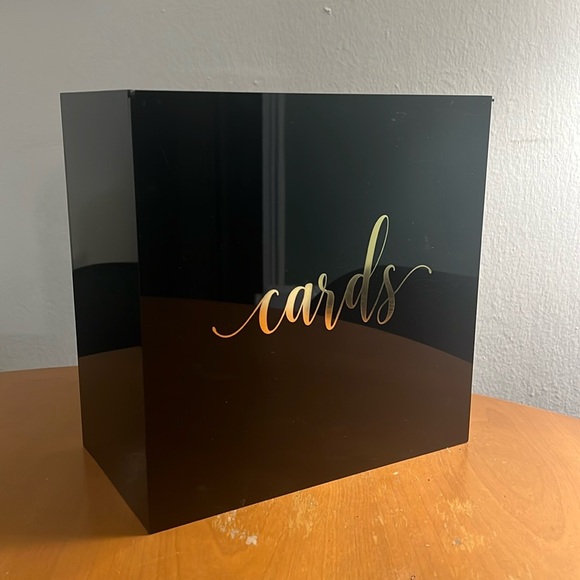 Black Acrylic Card Holder Box - Picture 1 of 4